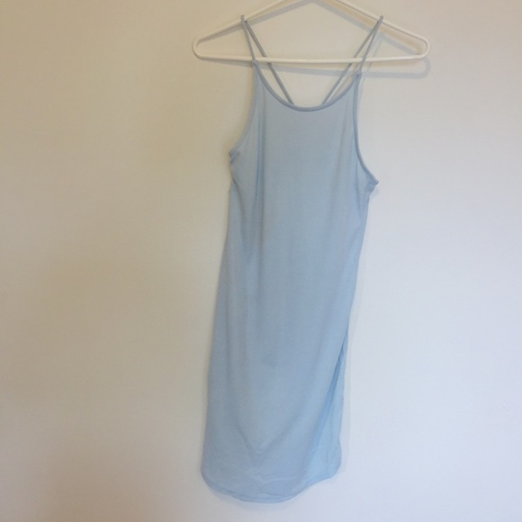 baby blue ribbed dress